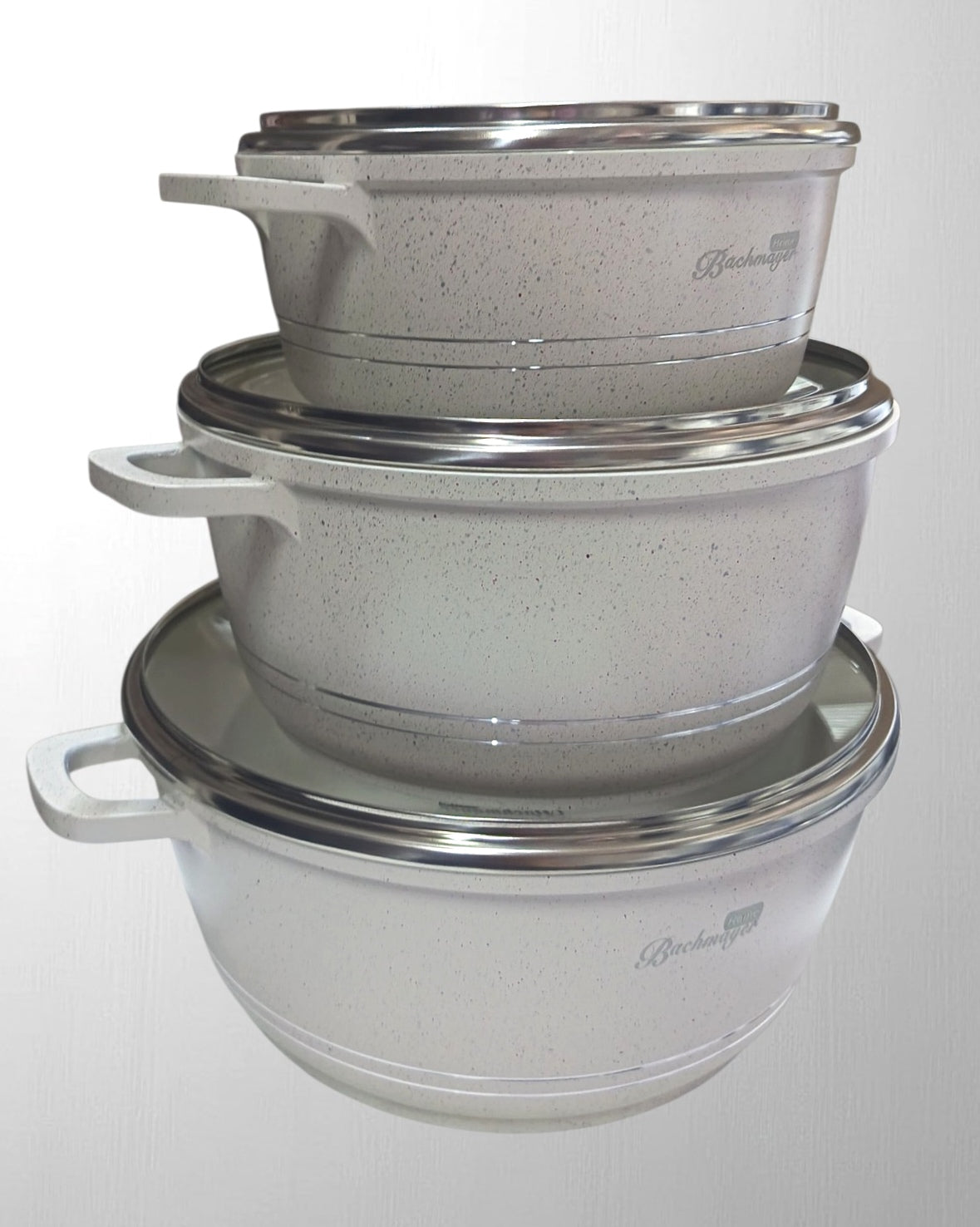 Set 3 cratite antiaderente cu capac, Bachmayer