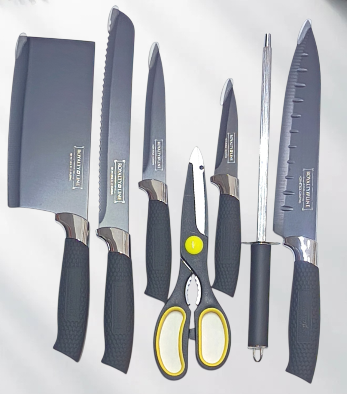 Set de cutite cu suport rotativ, Royalty Line