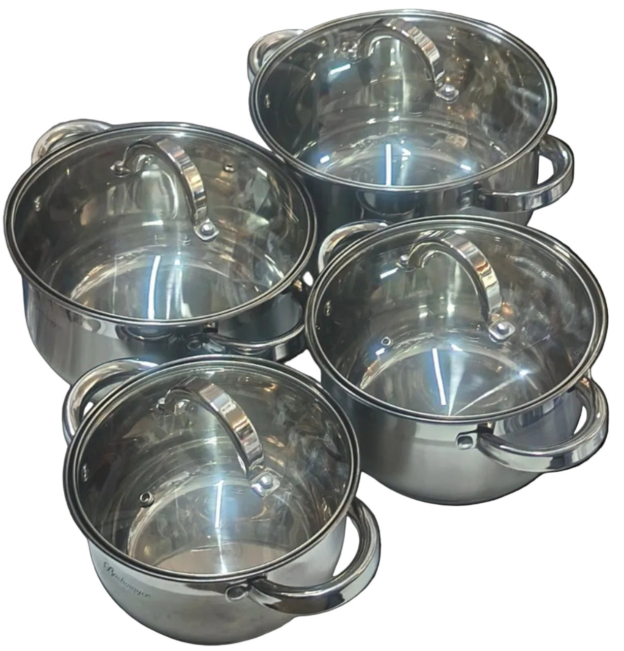 Set 4 oale din inox cu capac, Bachmayer