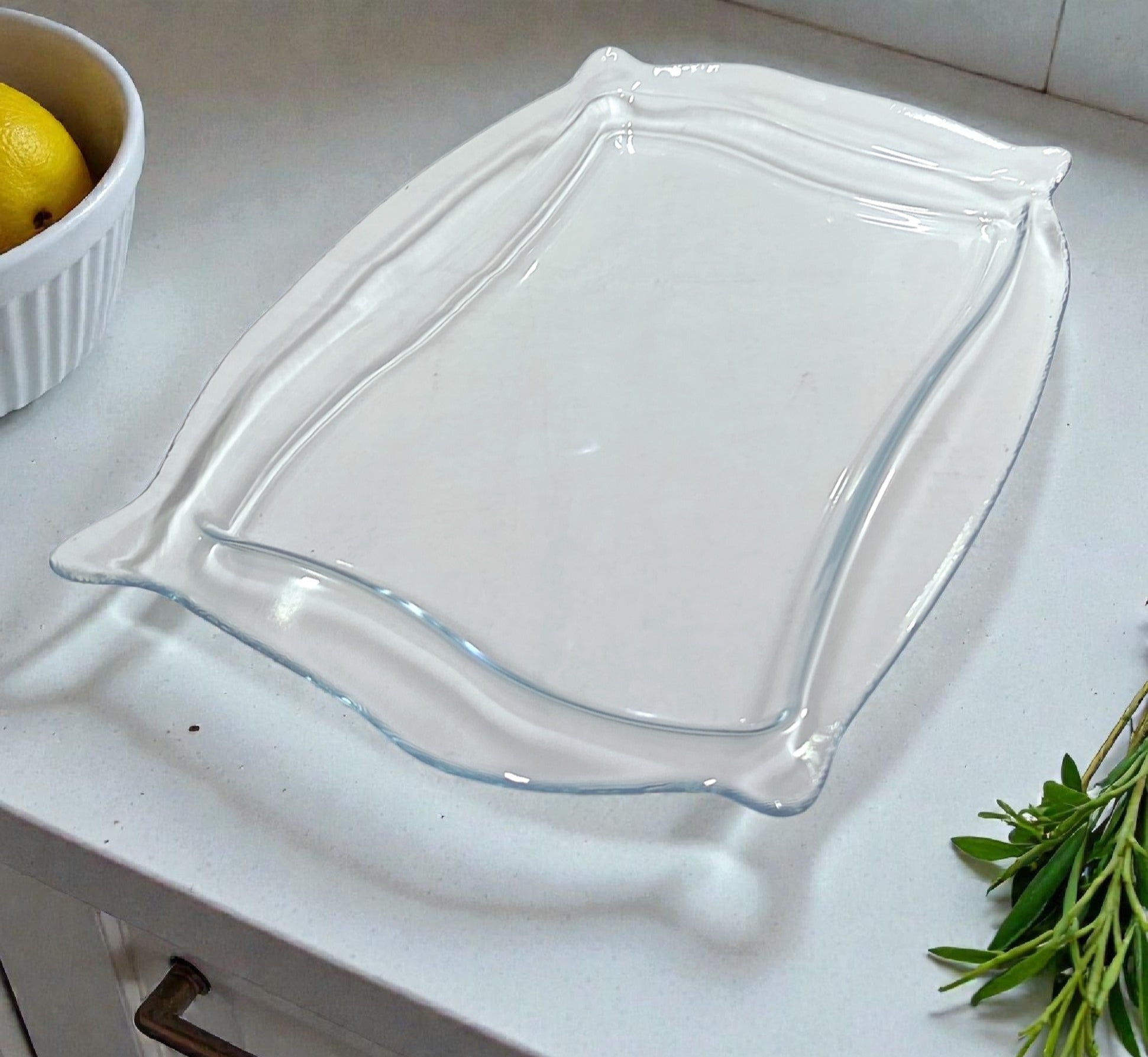 Platou din sticla 33x21.5cm