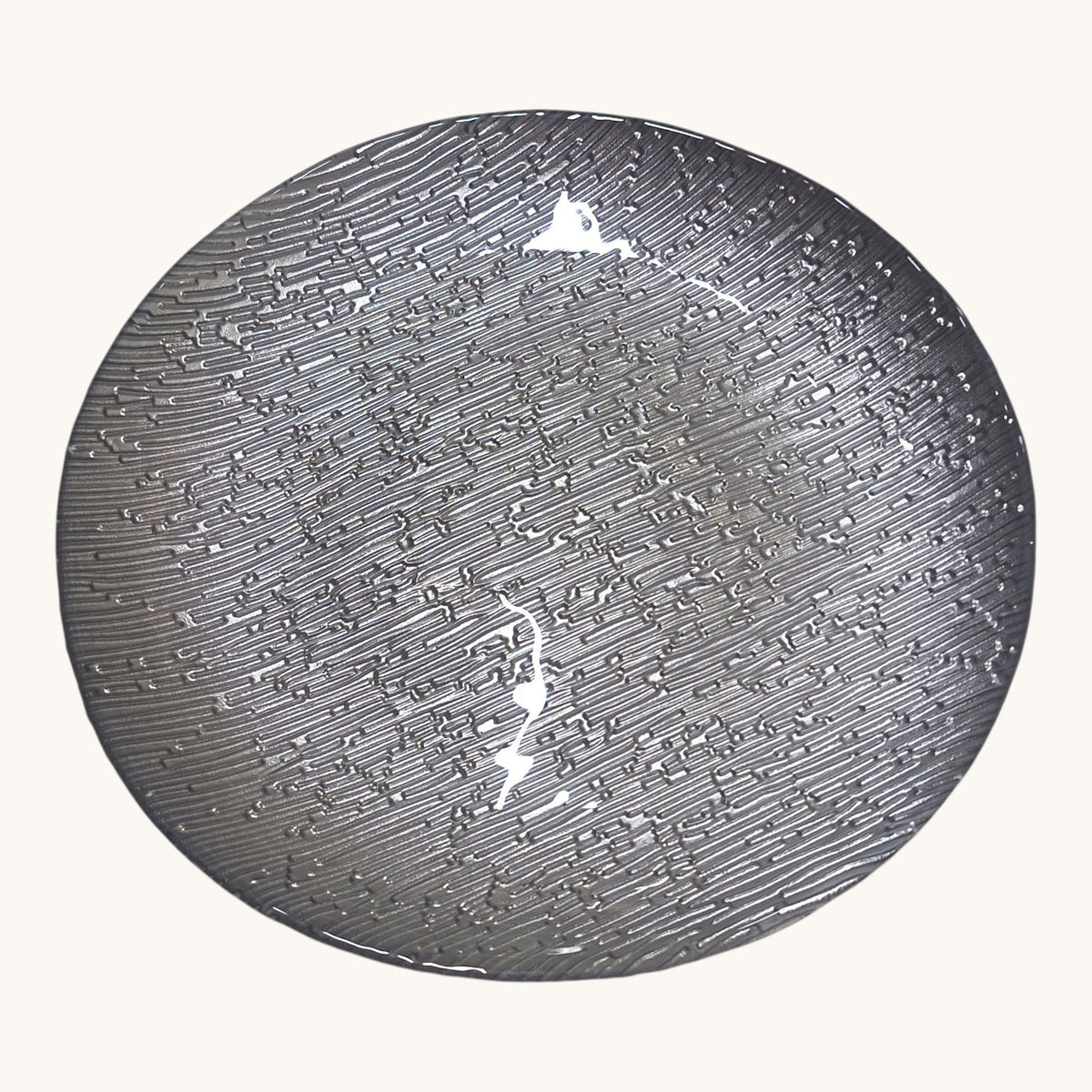 Platou de sticla rotund, 31cm