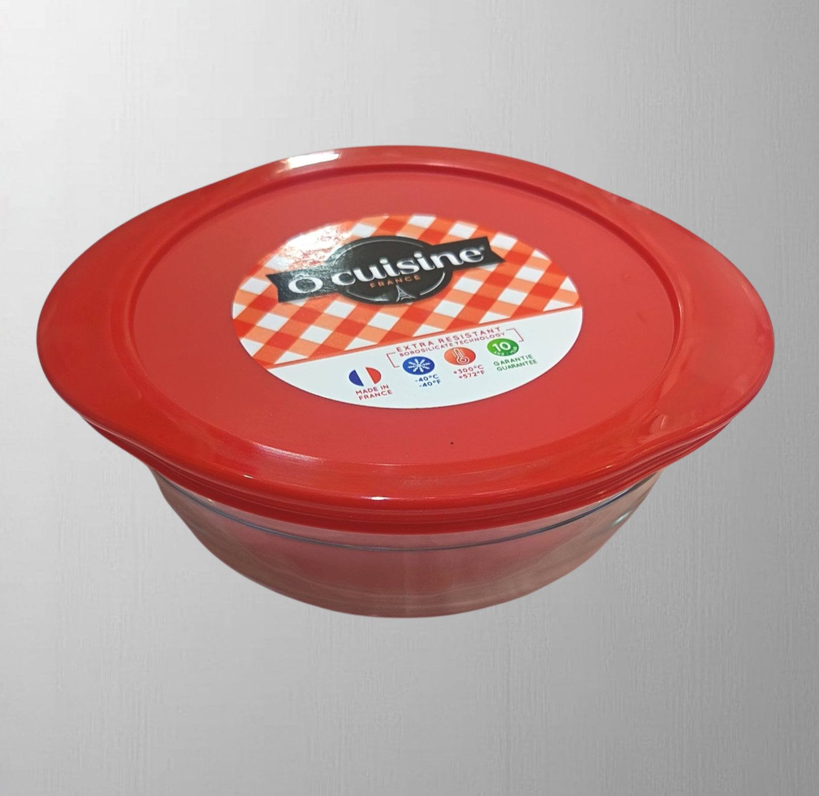 Castron din sticla cu capac, 1Litru