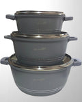Set 3 cratite antiaderente cu capac, Bachmayer